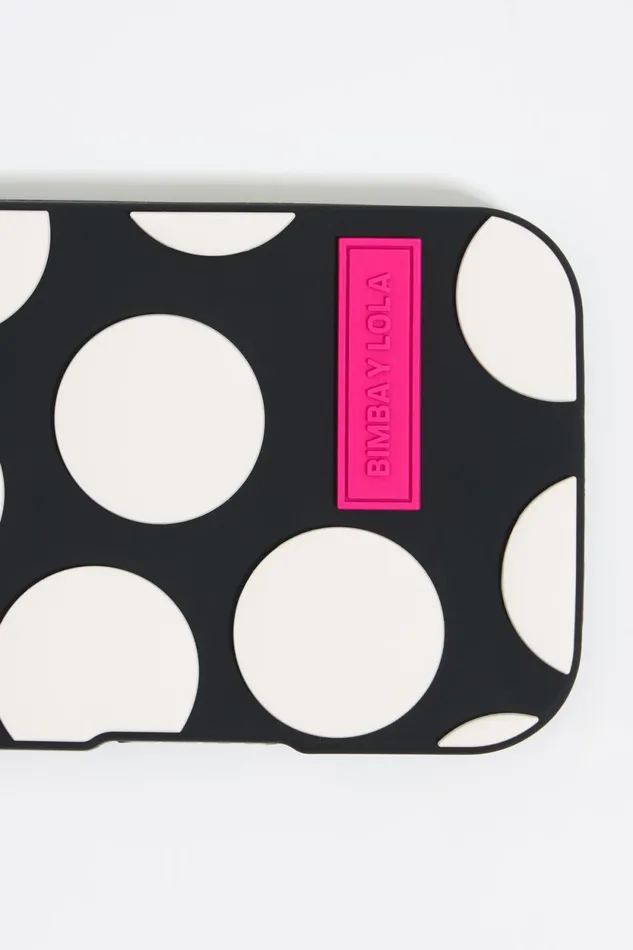Black Dots Silicone IPhone 16 Pro Case Black Women Bimba Y Lola Phone Cases Black Dots Silicone IPhone 16 Pro Case Black Women Bimba Y Lola Phone Cases