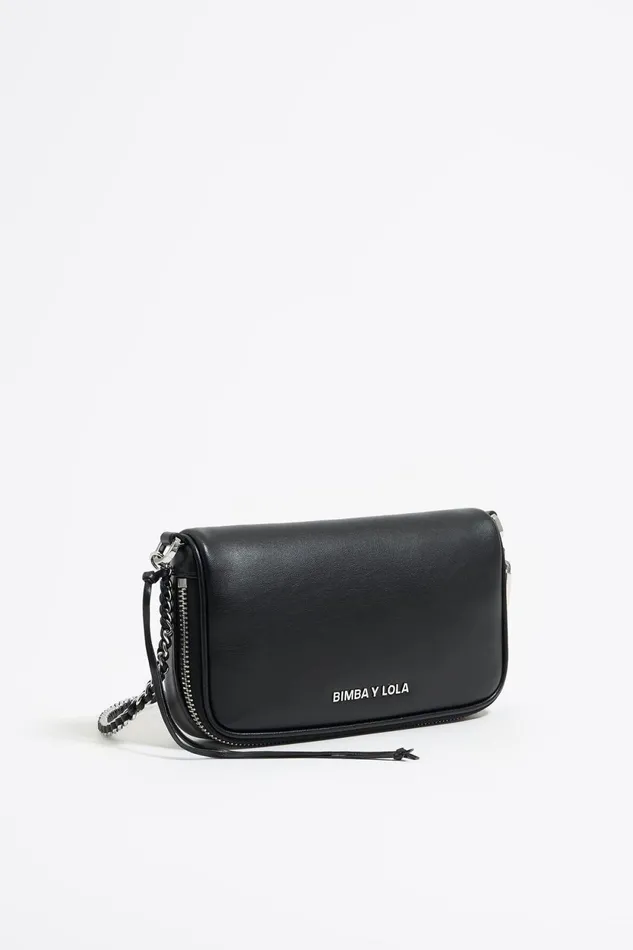 Black Leather Mini Crossbody Bag Black Women Bimba Y Lola Crossbody Bags Black Leather Mini Crossbody Bag Black Women Bimba Y Lola Crossbody Bags