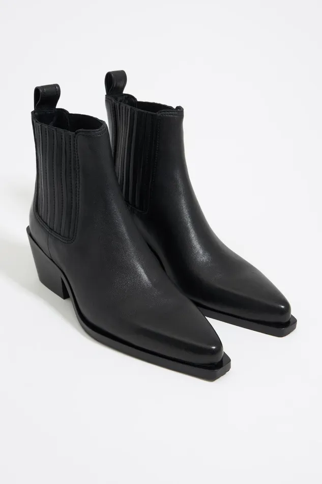 Black Leather Western Chelsea Boot Black Women Bimba Y Lola Ankle Boots And Boots Black Leather Western Chelsea Boot Black Women Bimba Y Lola Ankle Boots And Boots