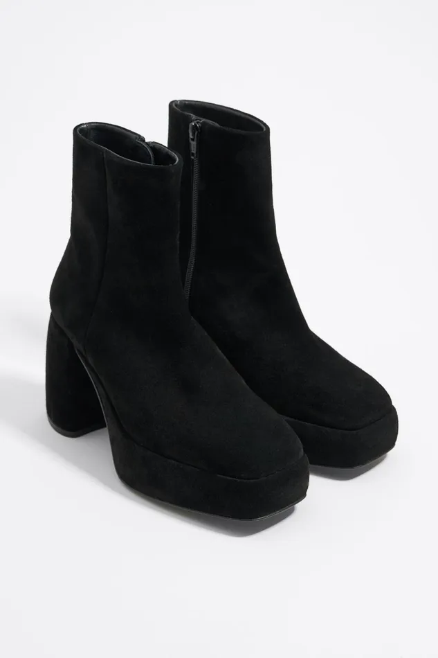Black Split Leather Ankle Boot Heel Black Women Bimba Y Lola Ankle Boots And Boots Black Split Leather Ankle Boot Heel Black Women Bimba Y Lola Ankle Boots And Boots