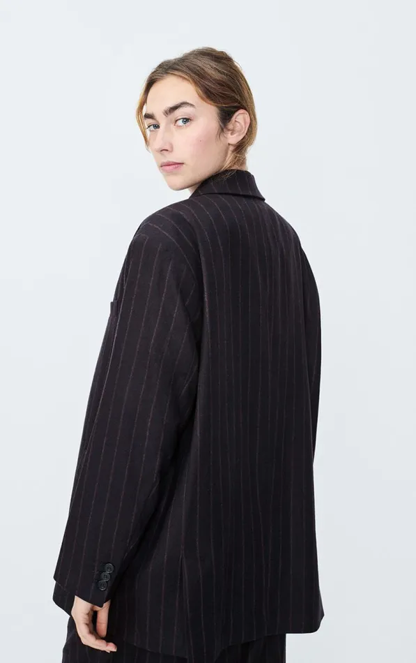 Blazer Dirow Navy Stripes Women American Vintage Jackets and Blazers Blazer Dirow Navy Stripes Women American Vintage Jackets and Blazers
