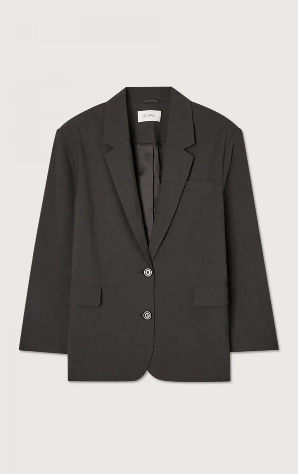 Blazer Kabird Melange Charcoal Women American Vintage Jackets and Blazers Blazer Kabird Melange Charcoal Women American Vintage Jackets and Blazers