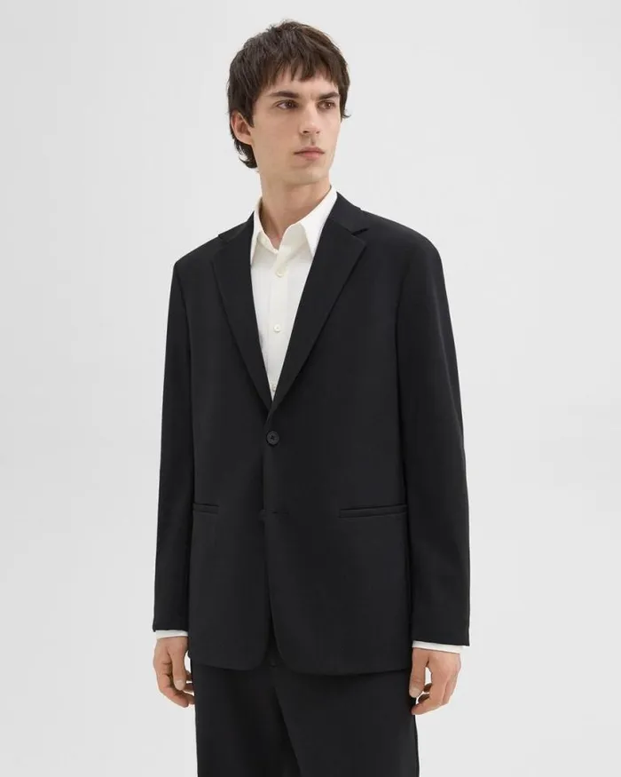 Blazers Jackets Men Theory Clinton Blazer In Precision Ponte Black Blazers Jackets Men Theory Clinton Blazer In Precision Ponte Black