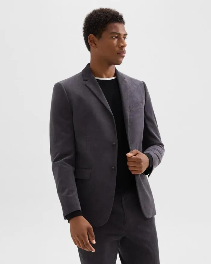 Blazers Jackets Men Theory Morton Blazer In Stretch Corduroy Dark Grey