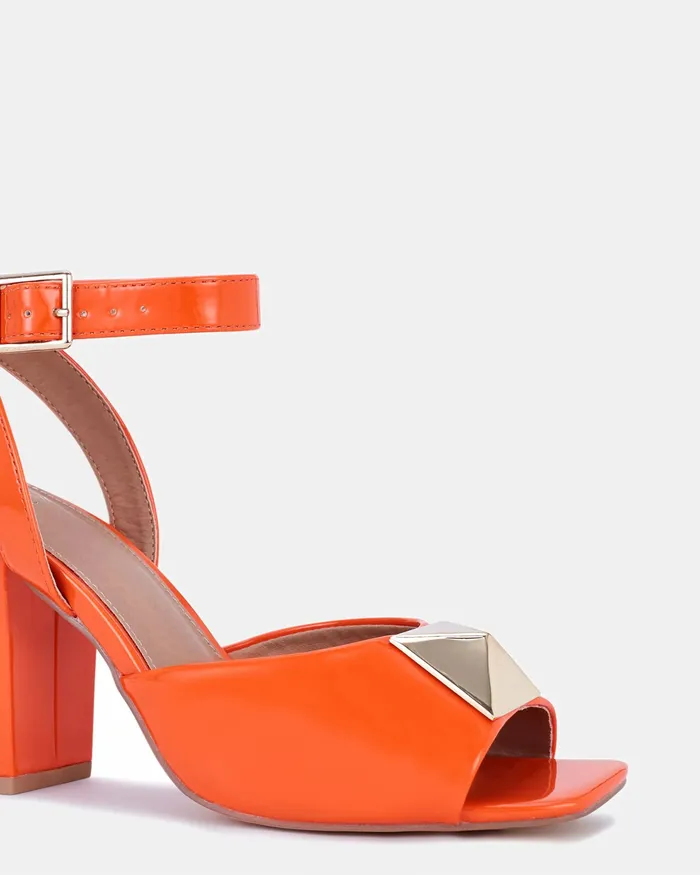 Block Heels NOVO Shoes Women LINDI PAPAYA PATENT Block Heels