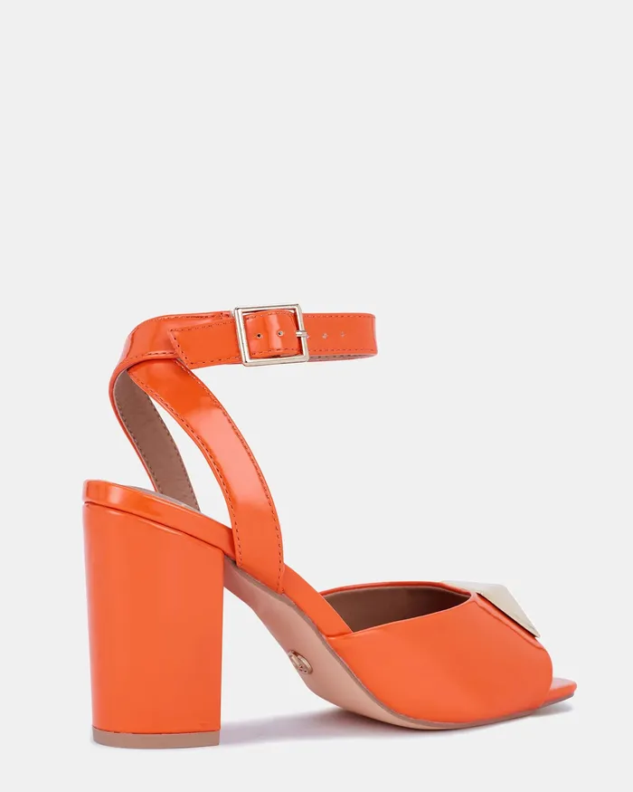 Block Heels NOVO Shoes Women LINDI PAPAYA PATENT Block Heels