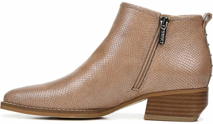 Booties Women Franco Sarto Sarto Asti Ankle Boot Taupe Snake Print Leather