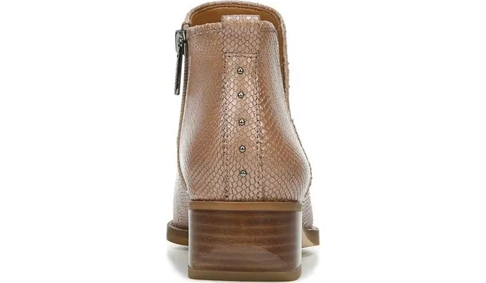 Booties Women Franco Sarto Sarto Asti Ankle Boot Taupe Snake Print Leather