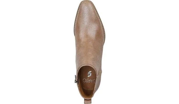 Booties Women Franco Sarto Sarto Asti Ankle Boot Taupe Snake Print Leather