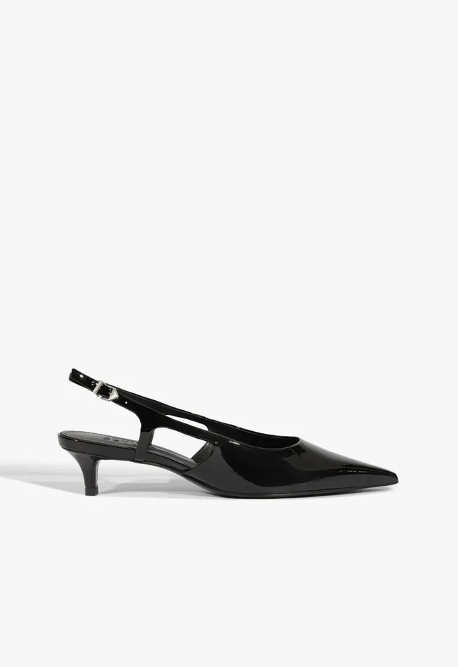 Boris Kitten Sling Pump Black Women Schutz Shoes