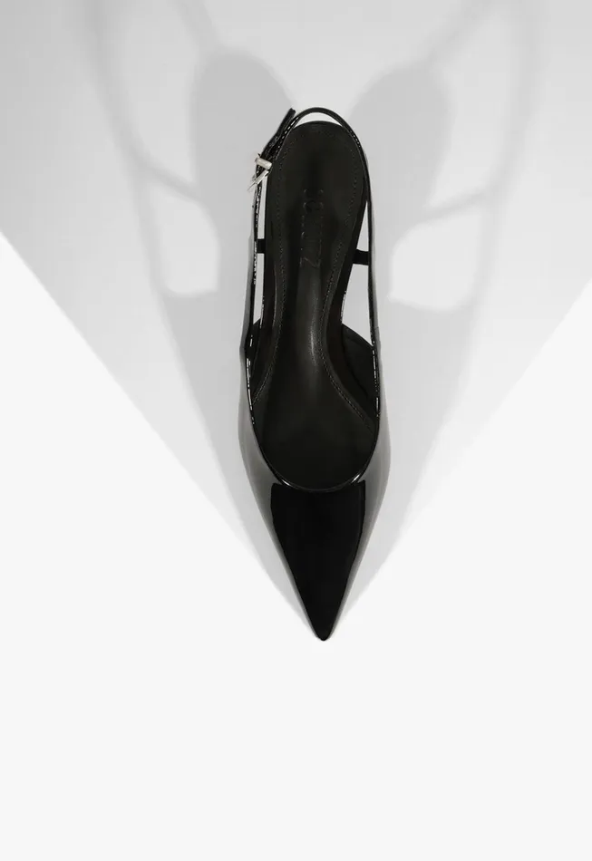Boris Kitten Sling Pump Black Women Schutz Shoes