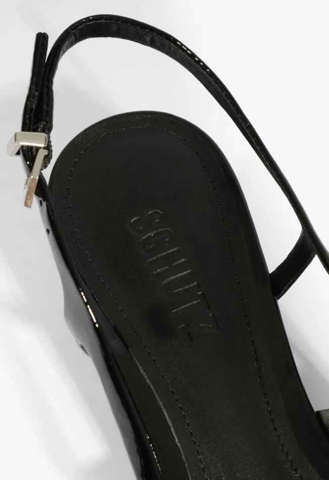 Boris Kitten Sling Pump Black Women Schutz Shoes