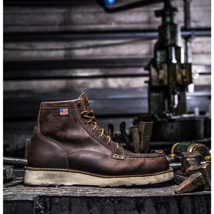 Bull Run Moc Toe 6quot Brown Steel Toe Men Danner Boots