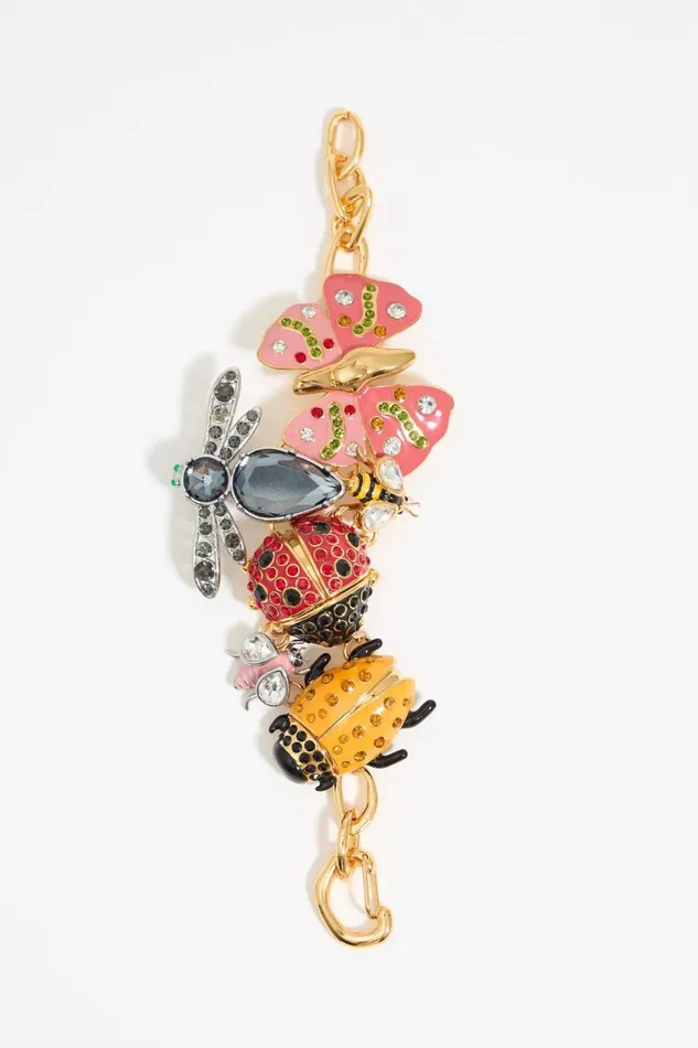 Butterfly Ladybug And Bee Chain Bracelet Red Women Bimba Y Lola Jewelry