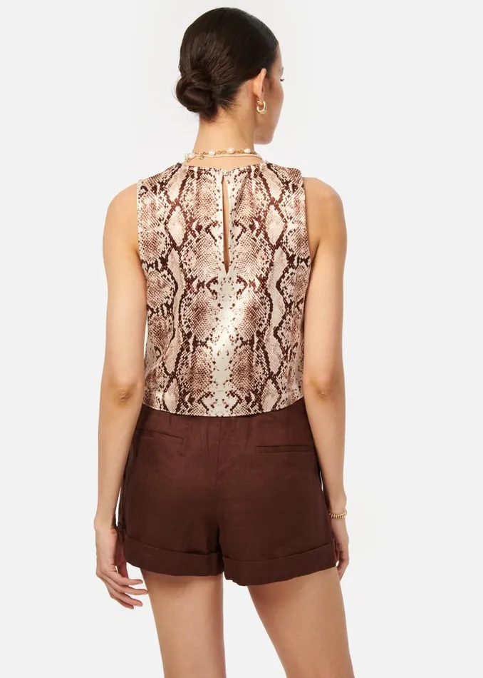 CAMI NYC Tops and Sweaters Women Romilly Cropped Top Sand Snake