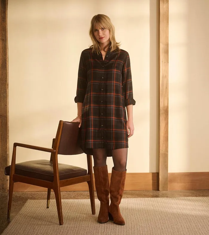 Cara Shirt Dress 8211 Autumn Plaid Hatley