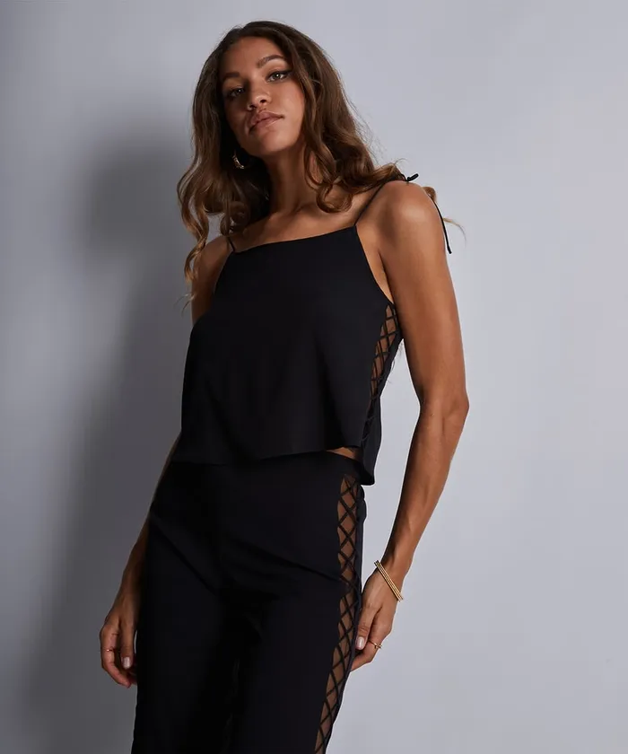 Caracos Femme Aubade Made For Heaven Top Fines Bretelles Noir