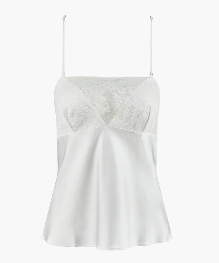 Caracos Femme Aubade Midnight Whisper Top Fines Bretelles Opale