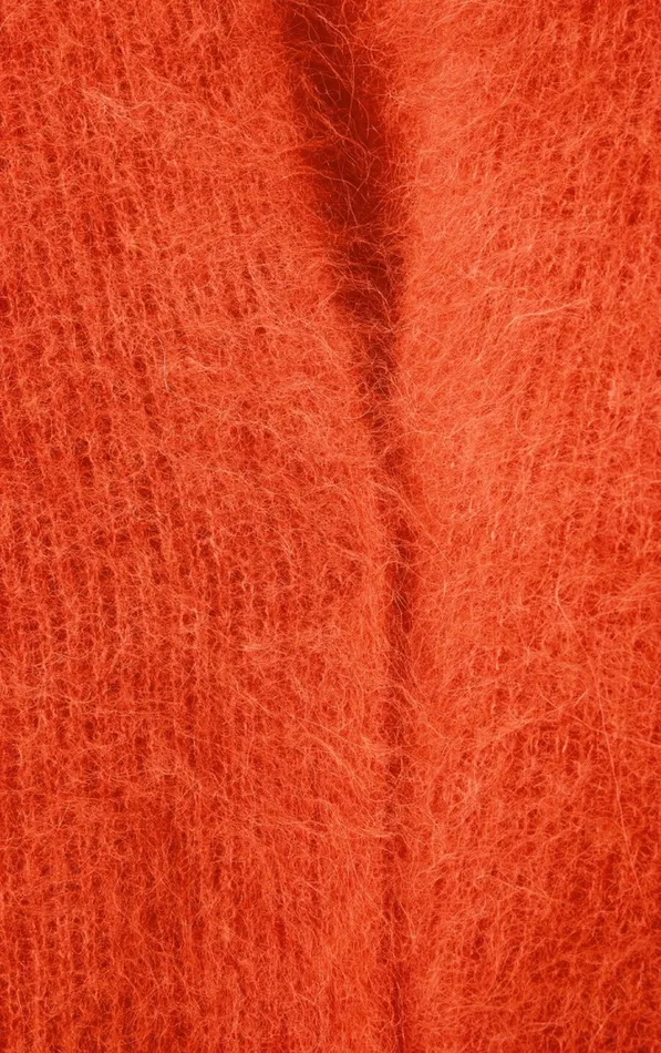 Cardigan Bymi Melange Blood Orange Women American Vintage Jumpers and Cardigans Cardigan Bymi Melange Blood Orange Women American Vintage Jumpers and Cardigans