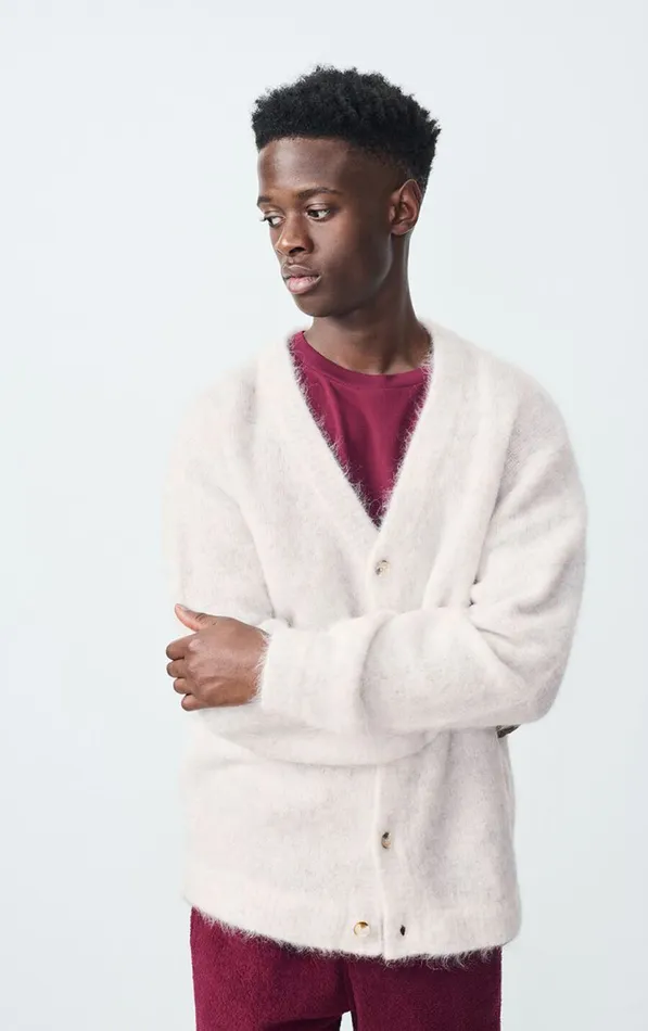 Cardigan Nuny Polar Melange Men American Vintage Jumpers and Cardigans