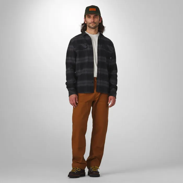 Cedar Mill Cotton Flannel Shirt Black Plaid Men Danner Shirts