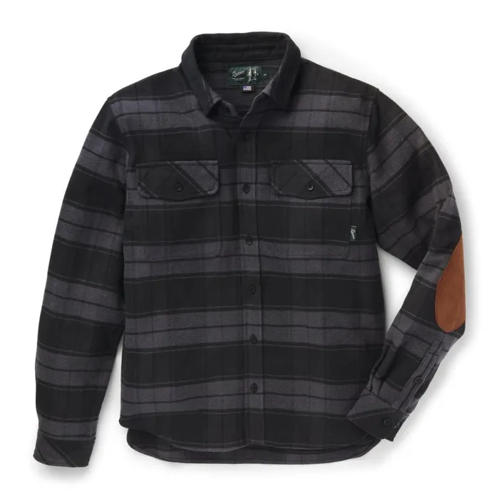Cedar Mill Cotton Flannel Shirt Black Plaid Men Danner Shirts