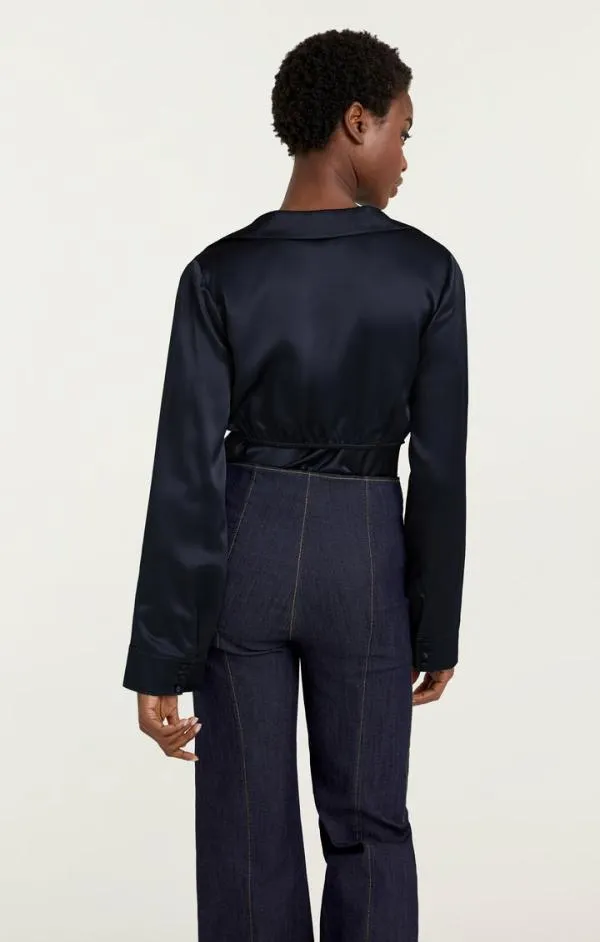 Cinq Sept Ally Top Navy Women Long Sleeve Tops