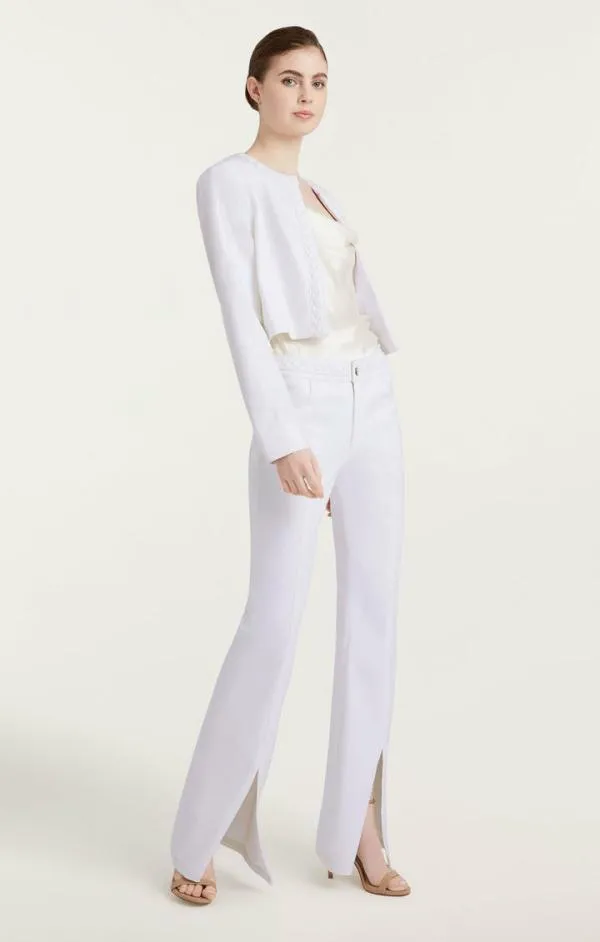 Cinq Sept Braided Ayala Jacket White Women Denim
