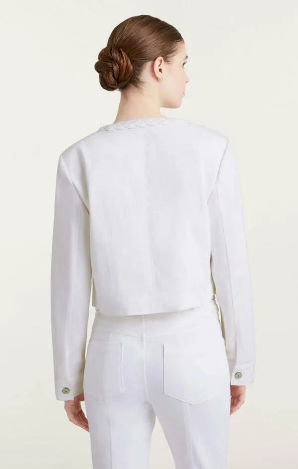Cinq Sept Braided Ayala Jacket White Women Denim