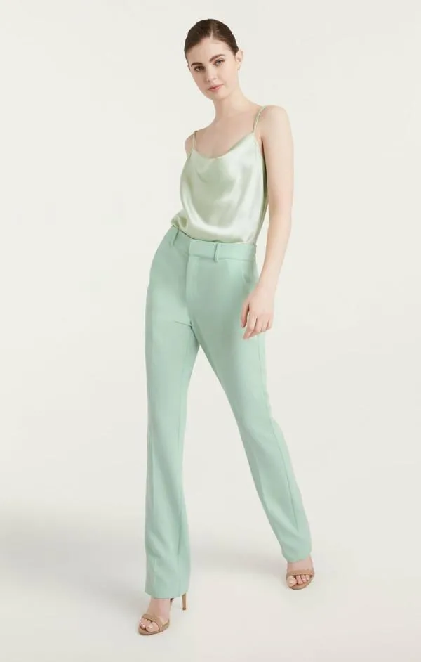 Cinq Sept Braided Marta Cami Celadon Women Tank Tops and Camisoles