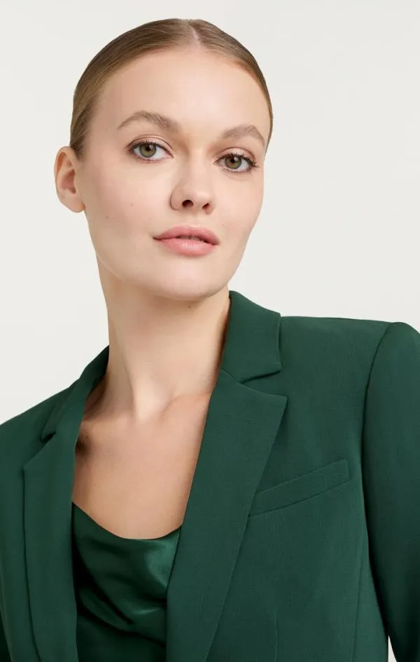 Cinq Sept Crepe Khloe Blazer Dark Emerald Women Blazers