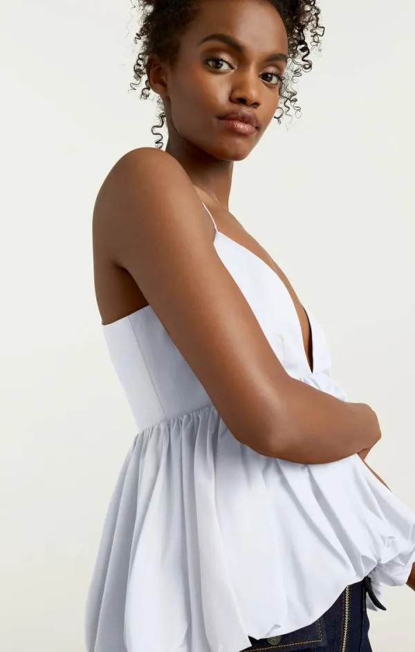 Cinq Sept Effie Top White Women Tank Tops and Camisoles