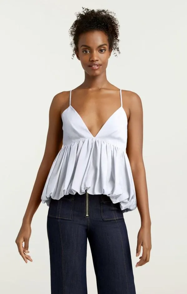 Cinq Sept Effie Top White Women Tank Tops and Camisoles