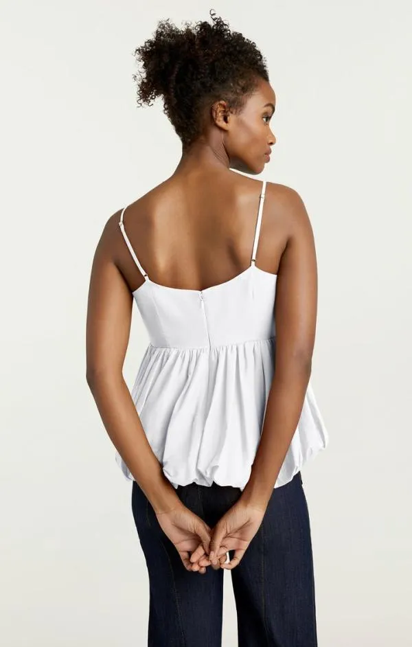 Cinq Sept Effie Top White Women Tank Tops and Camisoles