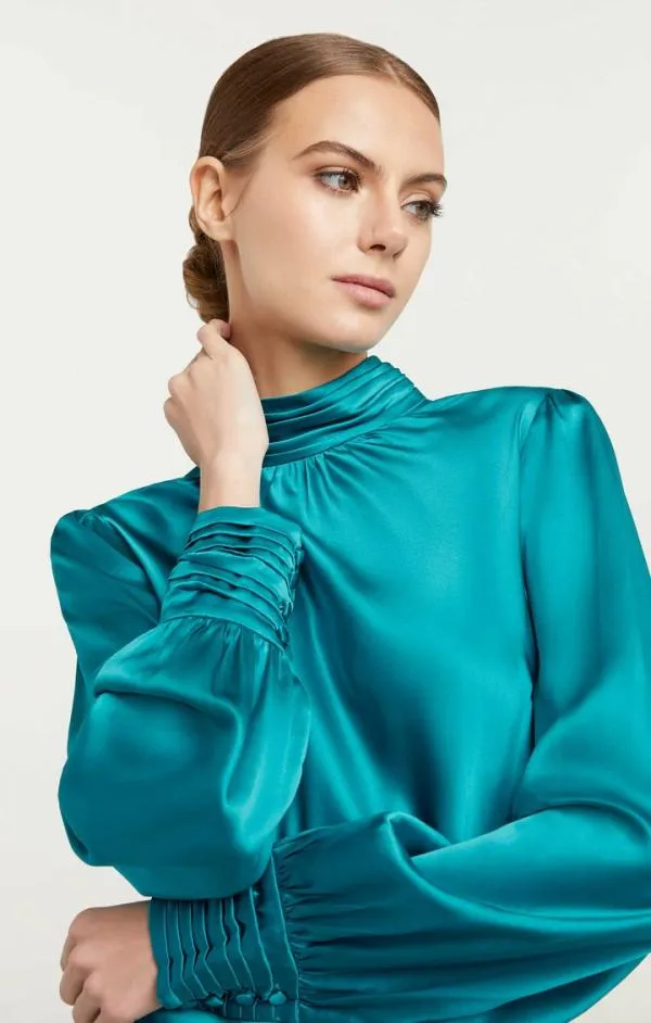 Cinq Sept Jem Top Blue Jade Women Long Sleeve Tops
