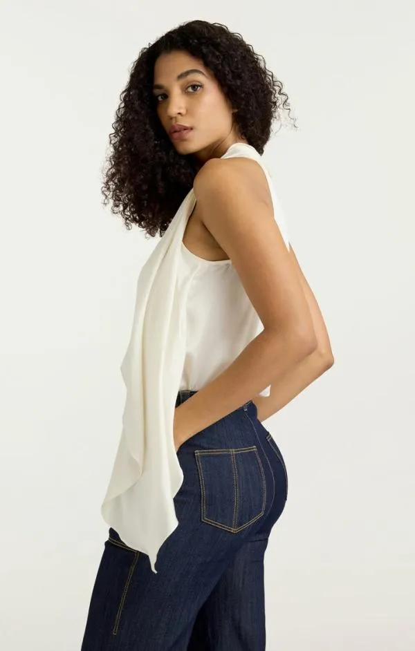 Cinq Sept Louella Top Ivory Women Tank Tops and Camisoles