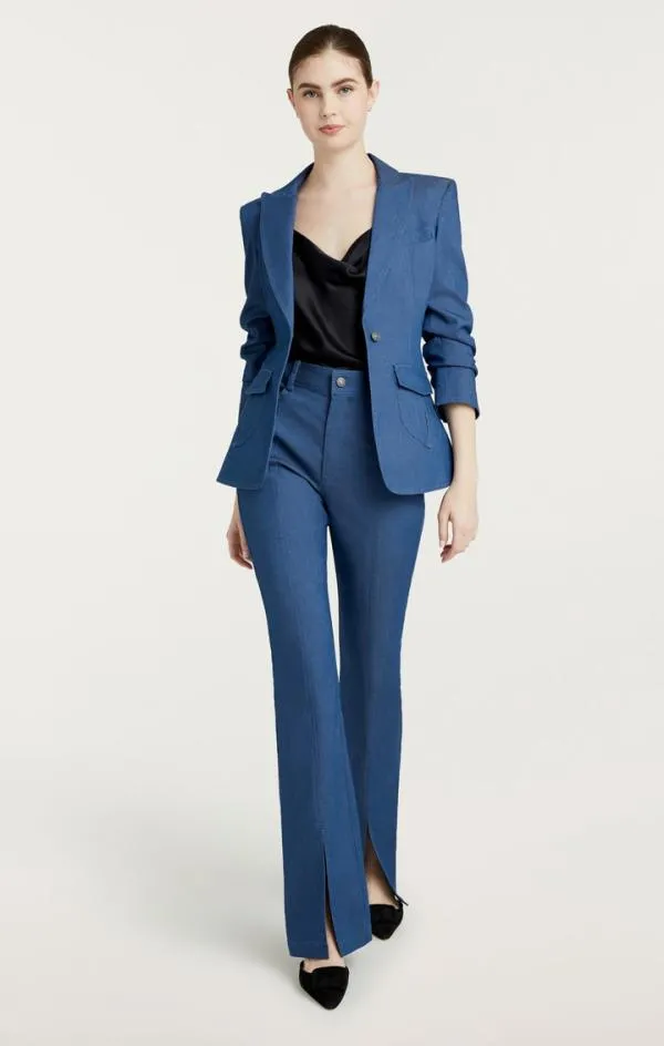 Cinq Sept Louisa Blazer Aegean Blue Women Blazers