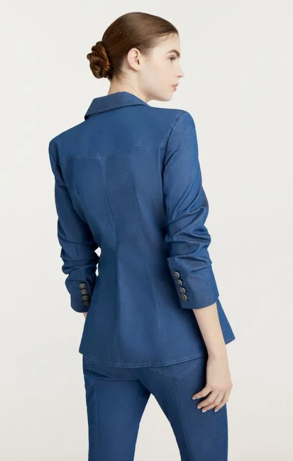 Cinq Sept Louisa Blazer Aegean Blue Women Blazers