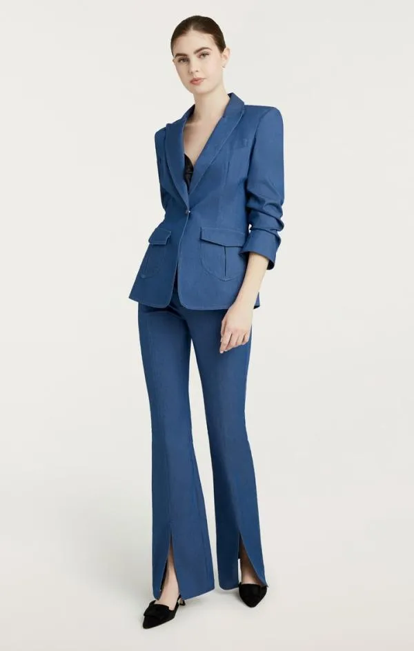 Cinq Sept Louisa Blazer Aegean Blue Women Blazers