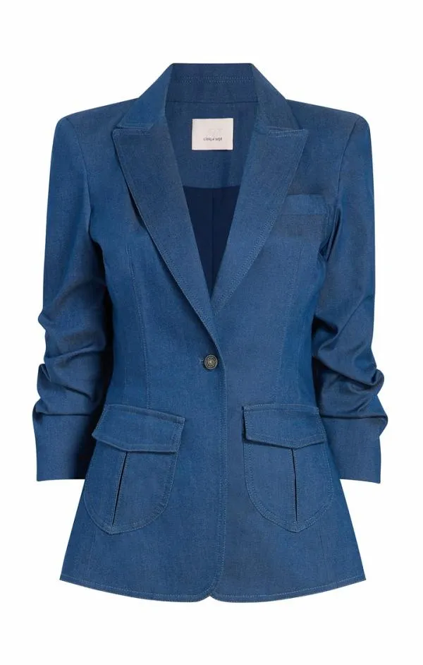 Cinq Sept Louisa Blazer Aegean Blue Women Blazers