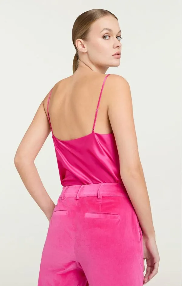Cinq Sept Marta Cami Pink Dahlia Women Tank Tops and Camisoles