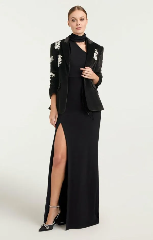 Cinq Sept Mia Gown Black Women Cocktail and Evening
