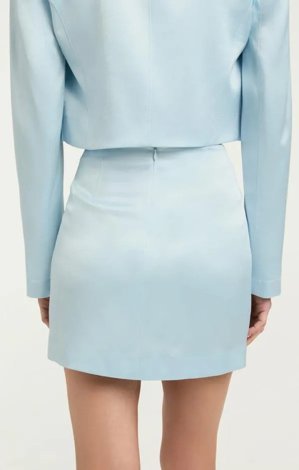 Cinq Sept Satin Doris Skirt Glacial Blue Women Skirts