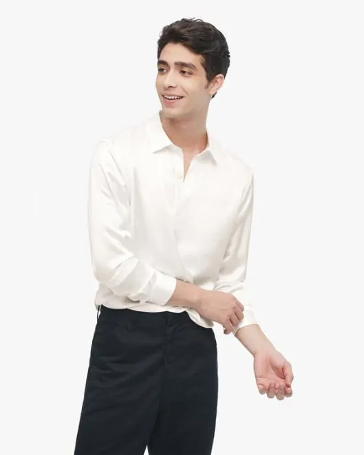 Classic Long Sleeve Silk Shirt For Men Men Lilysilk Shirts