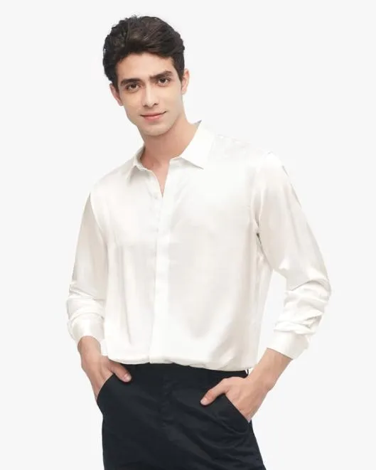 Classic Long Sleeve Silk Shirt For Men Men Lilysilk Shirts