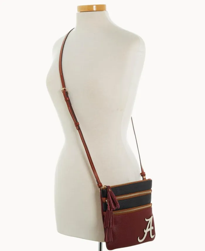 Collegiate University Of Alabama Triple Zip Crossbody University Of Alabama Woman Dooney and Bourke Crossbodies Collegiate University Of Alabama Triple Zip Crossbody University Of Alabama Woman Dooney and Bourke Crossbodies