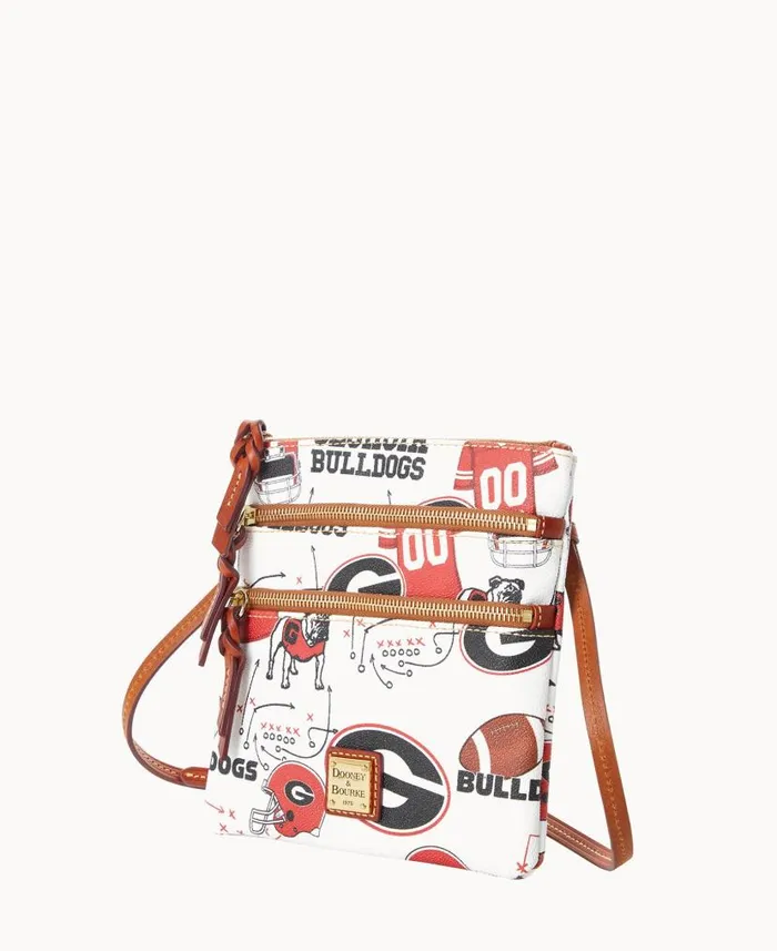 Collegiate University Of Georgia N S Triple Zip Crossbody Georgia Woman Dooney and Bourke Crossbodies Collegiate University Of Georgia N S Triple Zip Crossbody Georgia Woman Dooney and Bourke Crossbodies