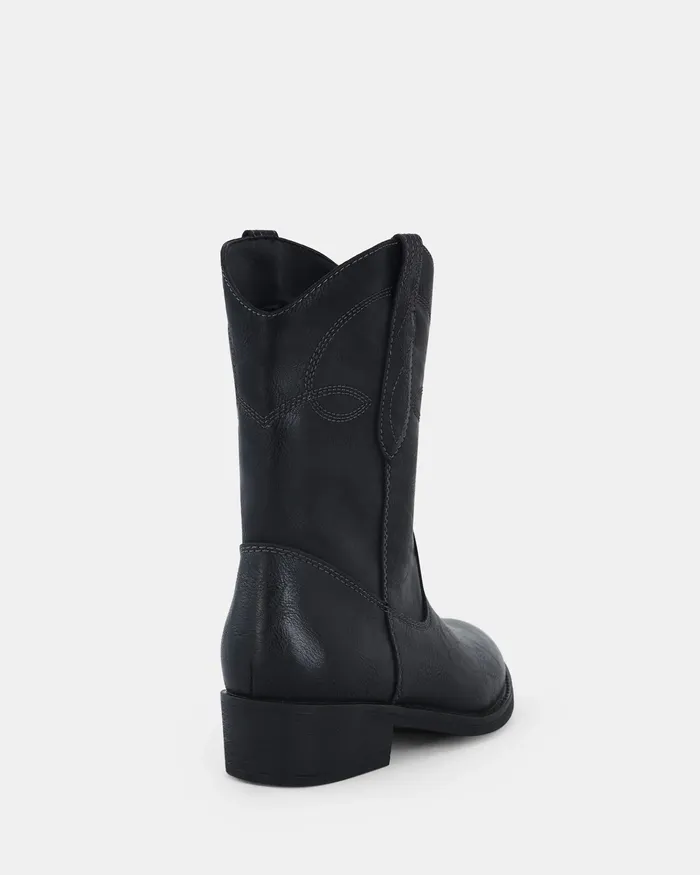 Cowboy Boots NOVO Shoes Women DAIGON BLACK Ankle Boots