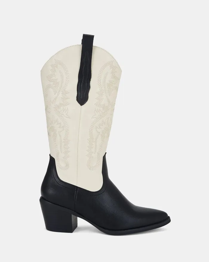 Cowboy Boots NOVO Shoes Women HOWDY BlackWhite