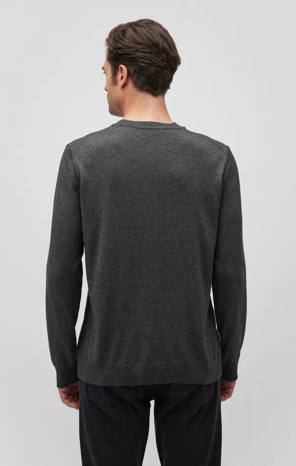 Crew Neck Sweater In Anthracite Melange Men Mavi Jeans Sweaters Crew Neck Sweater In Anthracite Melange Men Mavi Jeans Sweaters